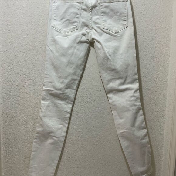 FRAME white denim Le High skinny jeans cropped size 24 - Picture 5 of 9